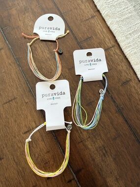 Pura Vida Pastel Multicolor String Bracelet Set